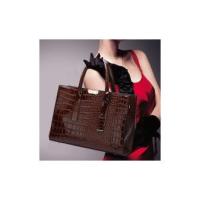 Bolso de mano de lujo para Mujer, Bandolera de Charol PU de Diseño de Cocodrilo, Bolso de Hombre Retro - details 2