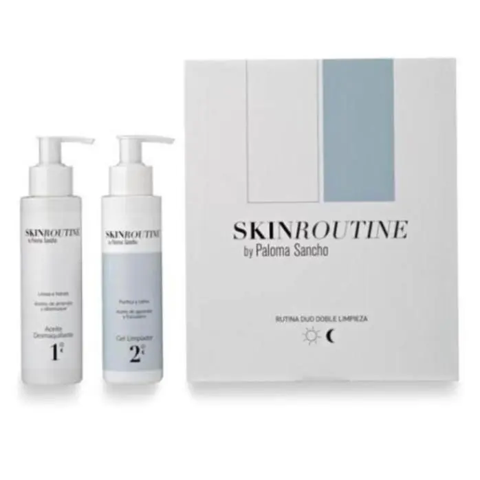 KIT RUTINA DUO DOBLE LIMPIEZA – SKINROUTINE by Paloma Sancho ( nº1 Aceite Desmaquillante + nº2 Gel Limpiador ) - 1