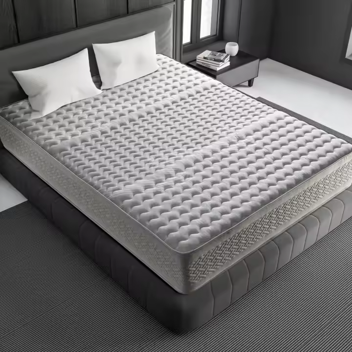 LuxiaBed Colchones Viscoelásticos MemoryVex Cara Invierno Verano - Confort y Firmeza Media - Adaptabilidad - Higiénico y Transpirable - Color Gris - Modelo Optimal Alturas 28 y 28 cm con Muelles - Descanso de última generación - 1