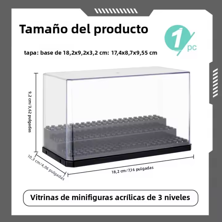 Exhibidor De Figuras De Acción 8Pcs Con Base Negra Acrílica Para Almacenamiento De Muñecos Y Modelos De Construcción - 1