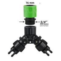 Adaptador De Grifo Para Riega Drip 4-Maneras Para Jardín 1/4'' Sistema De Riego Automático Kit De Riego Para Bonsái Maceta Plantas Estufa - details 3
