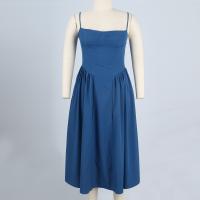 Vestido Midi Elegante Y Delgado Sin Espalda Para Mujer Vestido De Fiesta De Verano Elegante Con Suspensión Sólida Vestidos Para Mujer - details 46