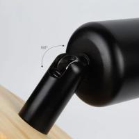 Lámpara De Pared De Madera Vintage Nórdica E27 Base De Lámpara De Hierro Para Bares Cafeterías Restaurantes Iluminación Doméstica 220V Negro Blanco - details 9