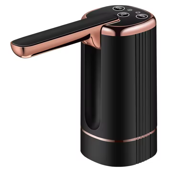 Dispensador de Agua Eléctrico, dispensador de Agua USB recargable, Bomba de Agua embotellada, Bomba de Agua plegable (Negro) - 1