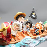 Figura De Anime One Piece Luffy Y Amigos Serie Carrera De Barco Dragón Decoración De Escritorio Regalo Colección De Modelos PVC Para Fans De La Edad De 14 Años O Más - details 9