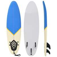 vidaXL Tabla de Surf 170 cm Deportes Acuáticos Exterior Navegación Estampado Boomerang,  De rayas,  Azul y mas - details 3