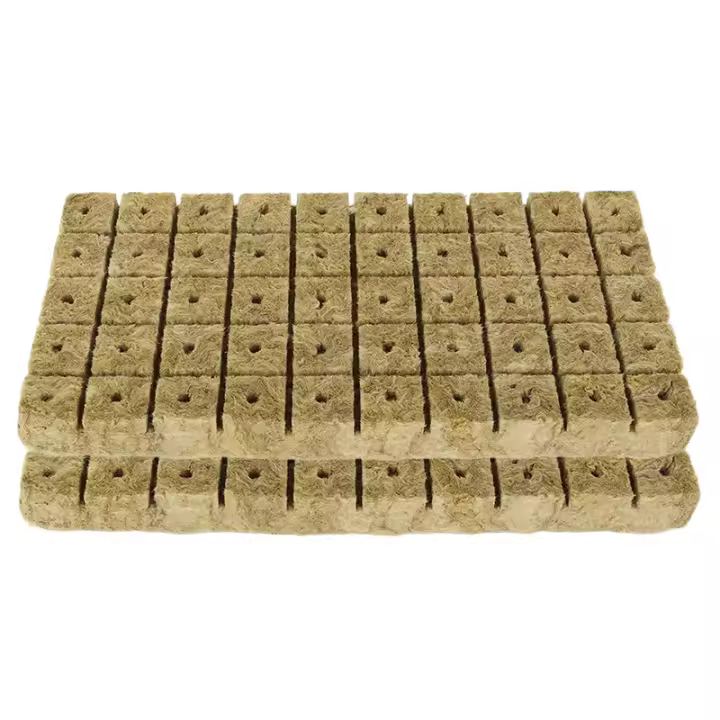 Cubes De Medio De Cultivo De Hidroponía Stonewool Para Semilleros Bloque De Cultivo De Semillas Absorción De Agua 80% Para Cultivo De Plantas - 1
