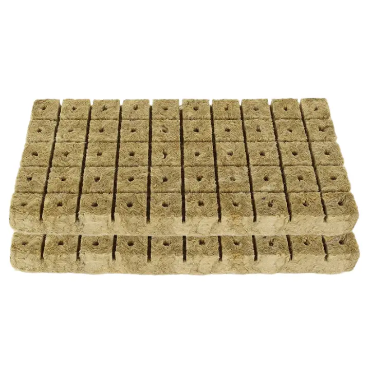 Cubes De Medio De Cultivo De Hidroponía Stonewool Para Semilleros Bloque De Cultivo De Semillas Absorción De Agua 80% Para Cultivo De Plantas - 1