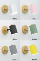 Lámpara De Pared Nórdica GU10 Madera 6 Colores Con Interruptor De Cremallera EU/UL Para Dormitorio Sala De Estar Pasillo Decoración Luz LED Contemporánea Sin Bombillas Incluidas - details 4