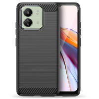 Funda Para XIAOMI REDMI 13C 4G / 5G, Carcasa Efecto Fibra Carbono, Gel TPU Silicona Antideslizante, Color Negro, Ajuste Perfecto, Acceso Conectores Carga Auriculares, ,Meloenvias mle27 - details 0