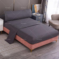 Juego de cama de tres piezas, funda de colchón, textil para el hogar, delicado y suave, agradable para la piel, color sólido, adecuado para sala de estar, dormitorio. - details 5