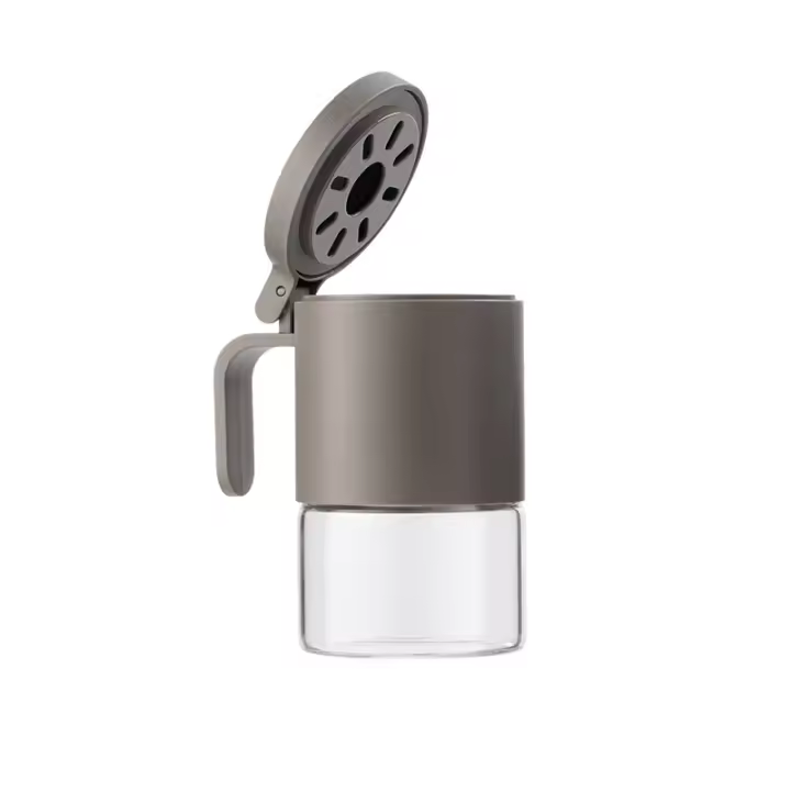 Tarro de especiación de Vidrio Caja de especias humedad resistente con Cubo 2-Pack 10 oz/300 ml - 1