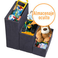 PawHut Escalera para Mascotas de 3 Peldaños Plegable con Tapas Abatibles y Espacio de Almacenamiento 3 Escalones de Perros Gatos Pequeños para Cama Sofá 40x54x48 cm - details 4