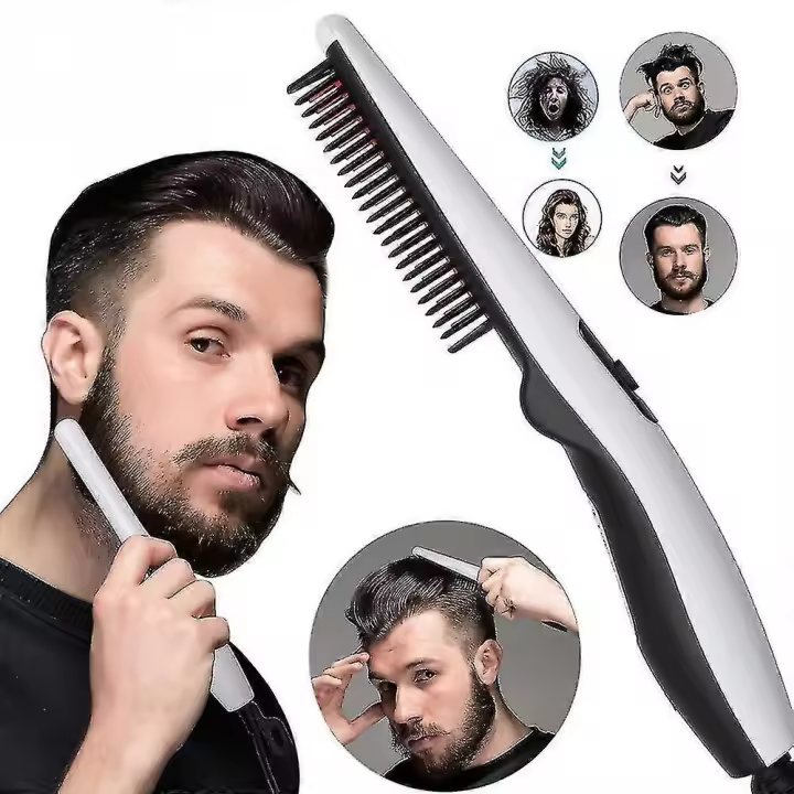 2024 New Electric Beard Straightening Comb Quick Hair Styler For Men - 1