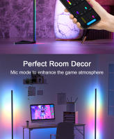 Lámpara De Piso RGB LED 140cm Para Ambiente Moderno Iluminación De Modo Dimmable Decorativa Para Dormitorio Instalación En Esquina Incluye Bombillas Control Remoto Material Aluminio - details 1