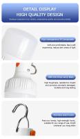 Lámpara LED Recargable USB Para Exteriores 60W Luz De Emergencia Con Gancho Para Camping Pesca Y Luces Nocturnas Portátiles Para Tiendas - details 6