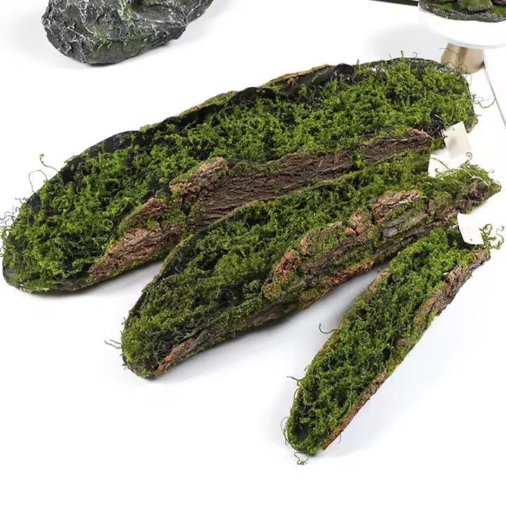 Bloques De Molusco Para Plantación De Hierba Falso De Madera Verde Para Decoración De Jardín DIY Estilo Bonsái - 1