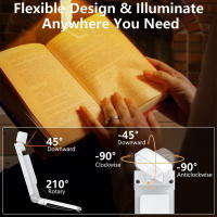 Luz De Lectura Clip-on Recargable Por USB Con Timer Y 3 Colores 5 Niveles De Brillo Luz Nocturna Con Marcapáginas Para Libros - details 5