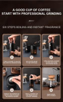 Molino De Café Profesional Autostop Ajustable Portátil Para Viajes Y Cafeterías Máquina De Molienda De Acero Inoxidable SUS Capacidad De 25g Por Tiempo - details 12