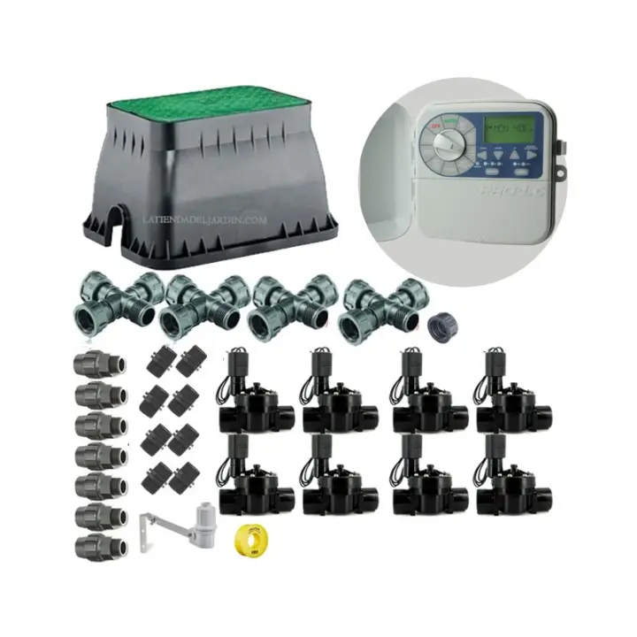K RAIN Kit profesional riego automático KRain de 8 zonas 24v para tuberia 32mm - 1