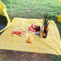 Manta De Camping Plegable Impermeable Y Antihumedad Clásica a Cuadros Con Uñas Para Paseos Y Picnics Material PVC - details 2