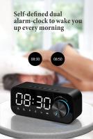 BIT Reloj despertador con Radio Digital, altavoz con Bluetooth, pantalla LED de hora y alarma y superficie de espejo para escritorio - details 8