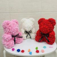 Oso De Rosas Eternas 25cm Regalo De San Valentín Oso Abrazador De Imitación De Rosa Regalo De Cumpleaños Decoración De Flores Artificiales - details 1