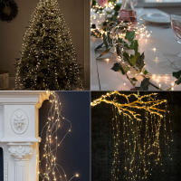 Luces LED De 100 Leds Para Jardín Guirnalda De 2m Con Cinco Ramas Decoración De Navidad Para Casa Y Exterior Luz De Cascada Para Bodas Y Habitaciones - details 7