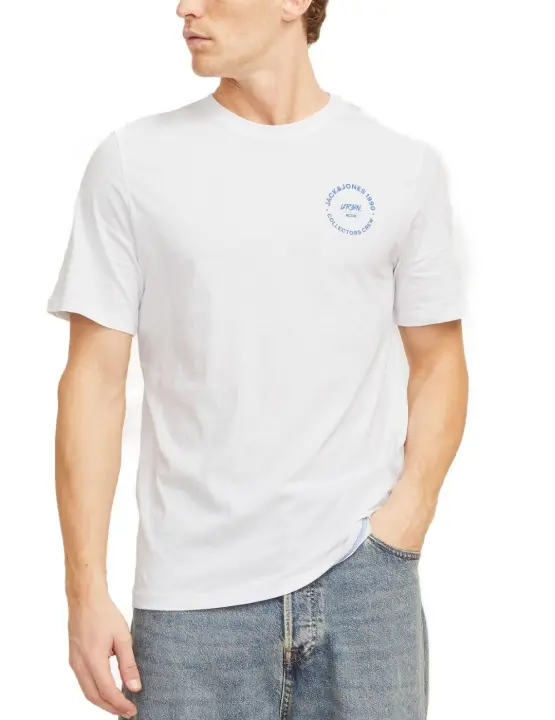 Camiseta Jack&Jones Simon blanco manga corta para hombre - 1