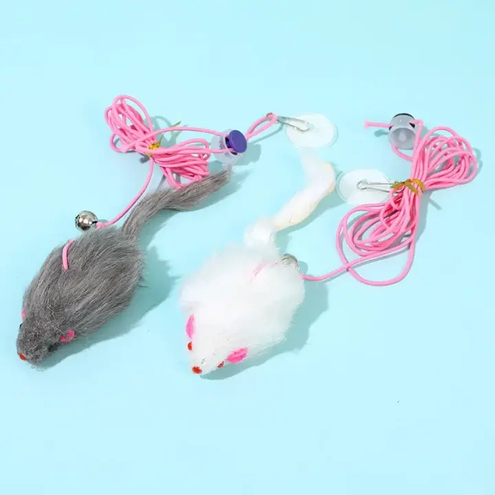 Juguete Para Gatos 7pcs Aleatorio Con Disco Colgante Adhesivo Y Cordón Elástico Telescopio Para Divertir a Los Gatos Accesorios Para Gatos - 1