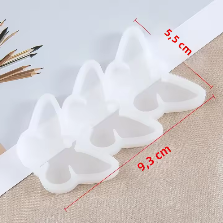 Molde De Silicona Reutilizable Para Joyería 1PC Molde De Mariposa Para Colgantes Aretes Y Llaveros Epoxy Resina Herramientas DIY Formas Redondas Y Ovaladas - 1