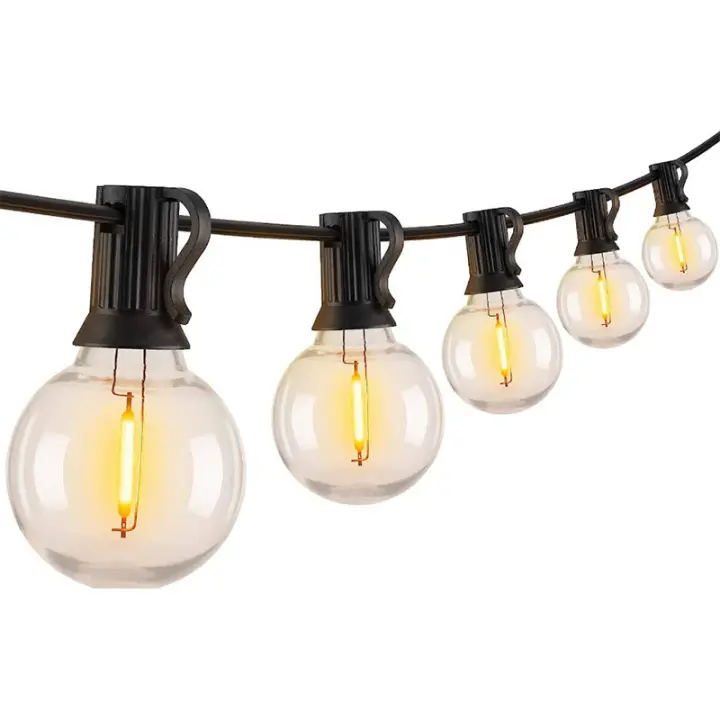 Woolmug 23M Guirnaldas Luces Exterior, Cadena de luz con 30+3 G40 Bombillas, IP44 Impermeable Dimmable Guirnalda Luminosas de Exterior y Interior para Jardín, Patio, Terraza, Pergolas, Boda Fiesta - 1