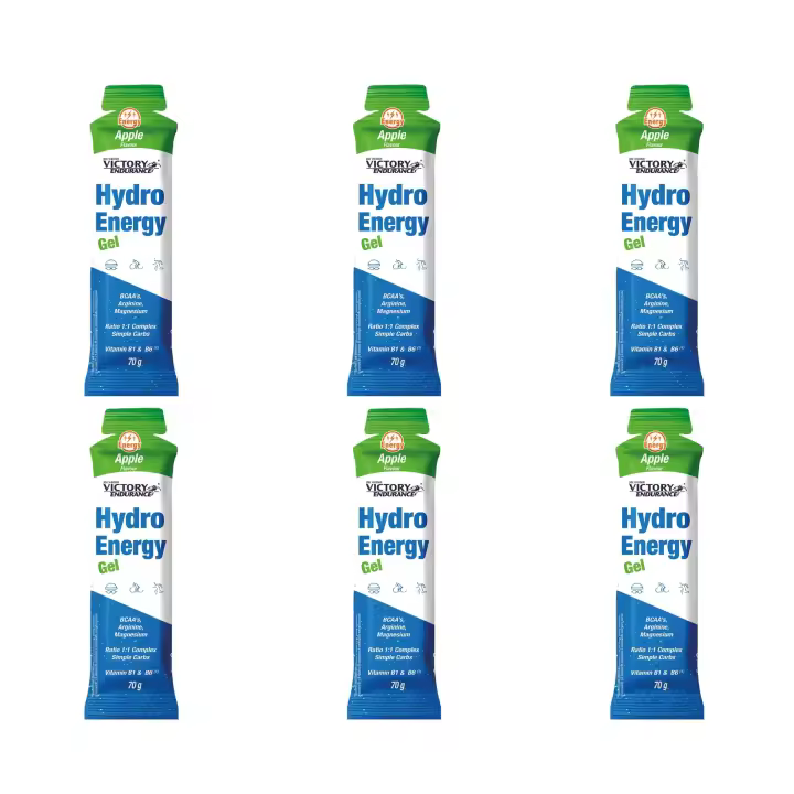 VICTORY ENDURANCE HYDRO ENERGY GEL PACK 6 GELES X 70 GR SABOR MANZANA - 1
