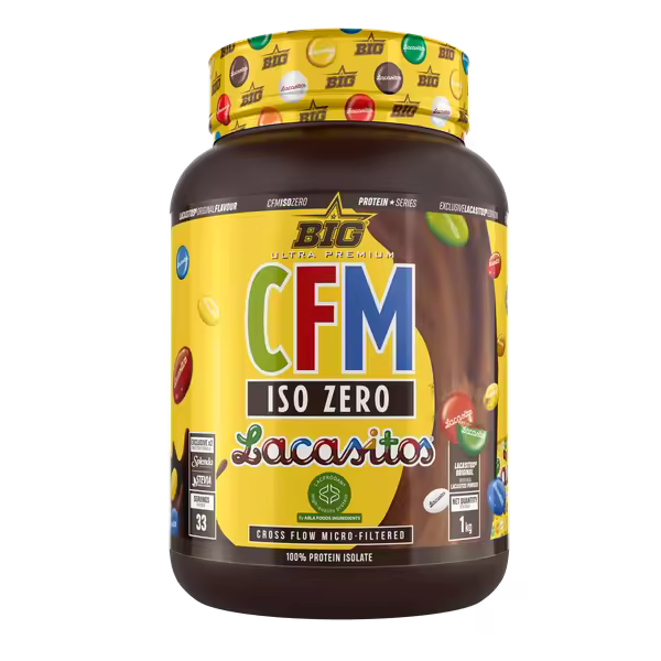 Big Proteína CFM ISO ZERO sabor Lacasitos - Proteína Aislada 100% Premium 1kg | Bajo en Grasas y Sin Lactosa - 1