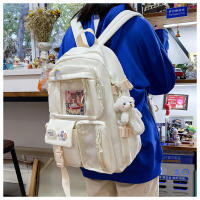 Mochila Para Mujer Impermeable De Nylon Con Múltiples Bolsillos Estilo Kawaii Para Estudiantes Con Capacidad Para Portátil Y Libros - details 5