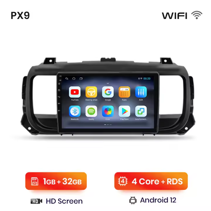 AWESAFE inalámbrico CarPlay Android Auto Radio para eugeot Expert 3 Citroen Jumpy 3 SpaceTourer 2016-2021 coche reproductor multimedia GPS 2 din autoradio volante controles RDS Bluetooth - 1