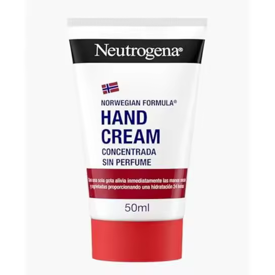 Neutrogena Crema de Manos Concentrada sin Perfume (50 ml), crema de manos reparadora para pieles sensibles, crema para manos agrietadas y secas con glicerina y vitamina E - 1