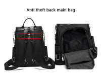 Mochila Para Mujer Antirrobo Casual De Viaje Al Aire Libre Nylon Diario Clásica Bolsa De Comunicación Diaria Mochila De Viaje - details 2