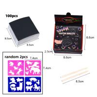 100PCS Juguetes De Dibujo Montessori Mini Arcoíris Con Plantillas De Dibujo Para Niños Juguetes Educativos Regalo Para Niños De 0 a 12 Años - details 3