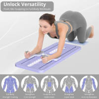 Pilates Reformando Compacto, 4 en 1 Pilates Plegable,La rueda abdominal push-up rebota automáticamente temporizador,Tabla Abdominal Pilates Multifunción para el Hogar y el Gimnasio - details 3