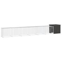 vidaXL Gallinero de acero galvanizado 700x91x100 cm jaula gallinero Color Gris,  Antracita, y mas - details 1