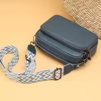 Bolso cruzado de piel auténtica para mujer, bandolera de diseñador de lujo, Color sólido, 100%, 2023 - details 2