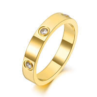 Anillo De Aniversario Para Mujer Diseño Original AENINE Acero Inoxidable Y Titanio Con Circonita Cubica Zirconia Moda Cristal CZ Anillo De Boda Clásico 4mm AR19139 - details 1