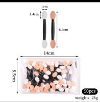 50Pcs/Lot Pincel De Uñas Con Esponja Doble Cara Aplicador De Polvo De Uñas Espejo Pigmento Fácil De Usar Herramientas Cosméticas Para Maquillaje - details 4