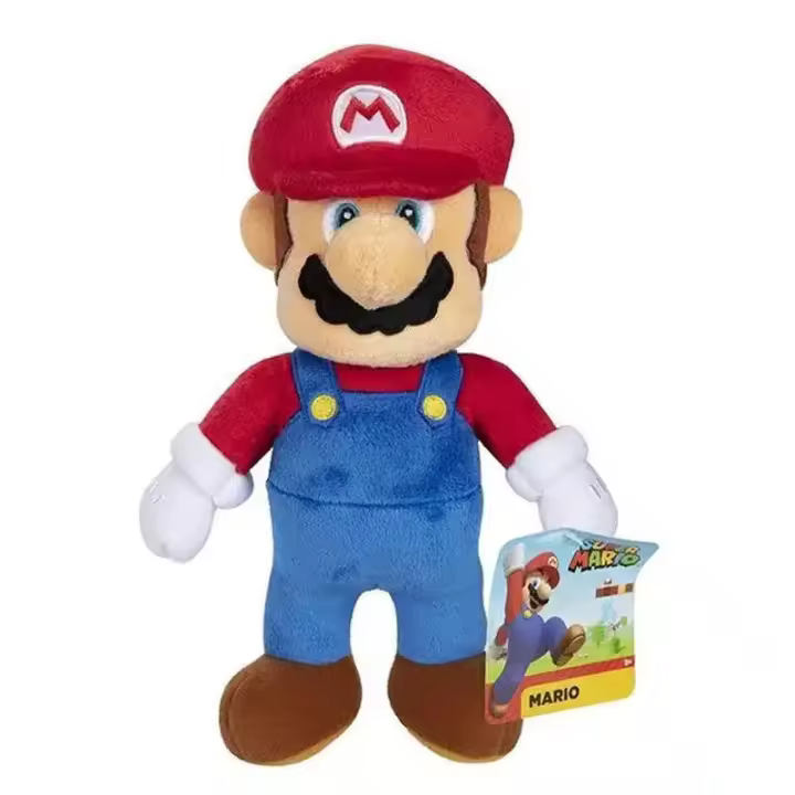 Super Mario Peluche clásico producto oficial 25cm 409474-MARIO JAKKS - 1