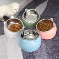 Tazón De Alimentos Para Mascotas De Acero Inoxidable Resistente Al Caídas Con Boca Oblicua Protege La Columna Vertebral Diseño De Gato Y Perro Juguetón - details 4