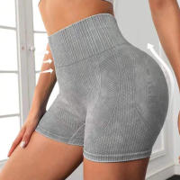 Shorts De Yoga Sin Costuras Cintura Alta Para Mujer Leggings De Levantamiento De Glúteos Para Gimnasio Correr Fitness Ropa Deportiva - details 10