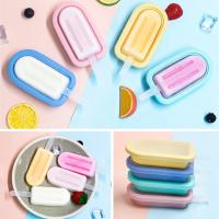 4 Piezas Moldes para Helado with Palitos, Moldes para Polos de Hielo de Silicona Reutilizables, Mini Máquina para hacer Crema with Tapa Antigorrames, Juego de Paletas sin BPA, Bricolaje Casero - details 2