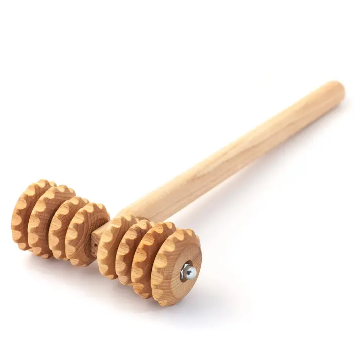 Rodillo de masaje anticelulítico en forma de T de Madera, 35x11,5 cm (13,7x4,5 pulgadas), ideal Como regalo para el Día del Padre y el Día DE LA Madre. - 1