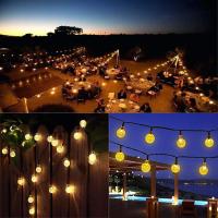Lámpara Solar De Burbujas Moradas Cadena De Luces Exterior Impermeable LED Para Patio Fiesta Navidad Decoración Hogar - details 3